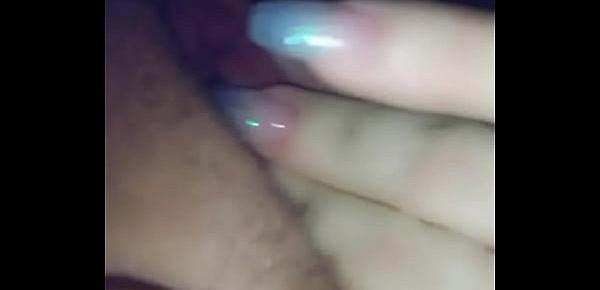  My blue frozen nails rubbing my juicy fat vaginia